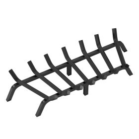 VEVOR Fireplace Log Grate, 30 inch Heavy Duty Fireplace Grate with 6 Support Legs, 3/4'' Solid Powder-coated Steel Bars