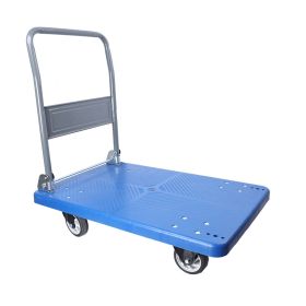 Hand Truck Upgraded Foldable Push Cart Dolly 660 lbs Capacity Moving Platform Hand Truck Heavy Duty Space Saving Collapsible Swivel Push Handle F