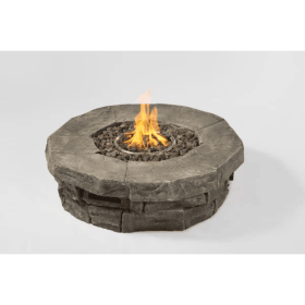 12" H x 37" W Outdoor Fire Pit Table (Color: as Pic)