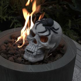 Demon Skull,Suitable For Outdoor Fireplace And Fire Pit, Halloween Decoration (Color: as Pic)