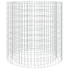 Gabion Fire Pit Ø 39.4" Galvanized Iron